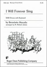 I Will Forever Sing SAB choral sheet music cover